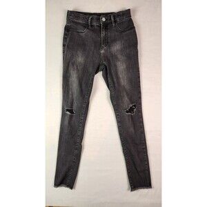 Old Navy Girls Black Jeans 16 Ballerina Jeggings Stretch Skinny Adj.  Distressed